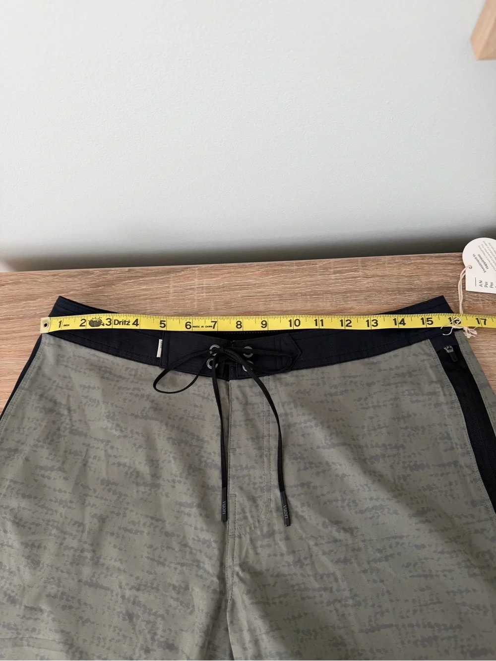 Vuori Men's Gray Board Shorts with Black Trim
